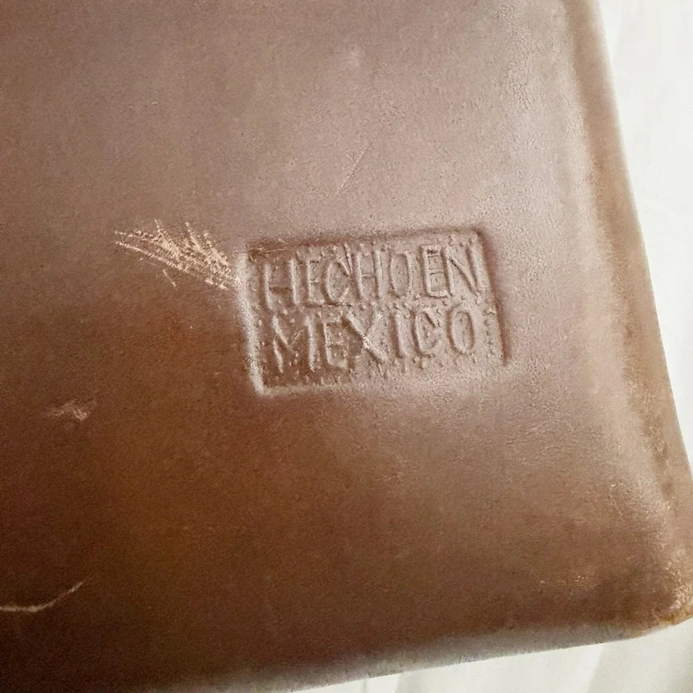 Hecho en Mexico Brown Leather Crossbody Bag Handmade Messenger Flap Satchel